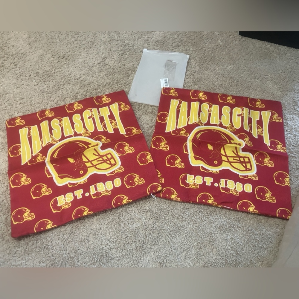 NFL Kansas City Chiefs pillow covers with zippers